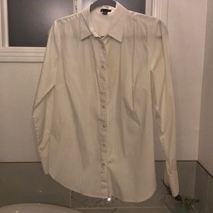 ann taylor white collared shirt button down shirt